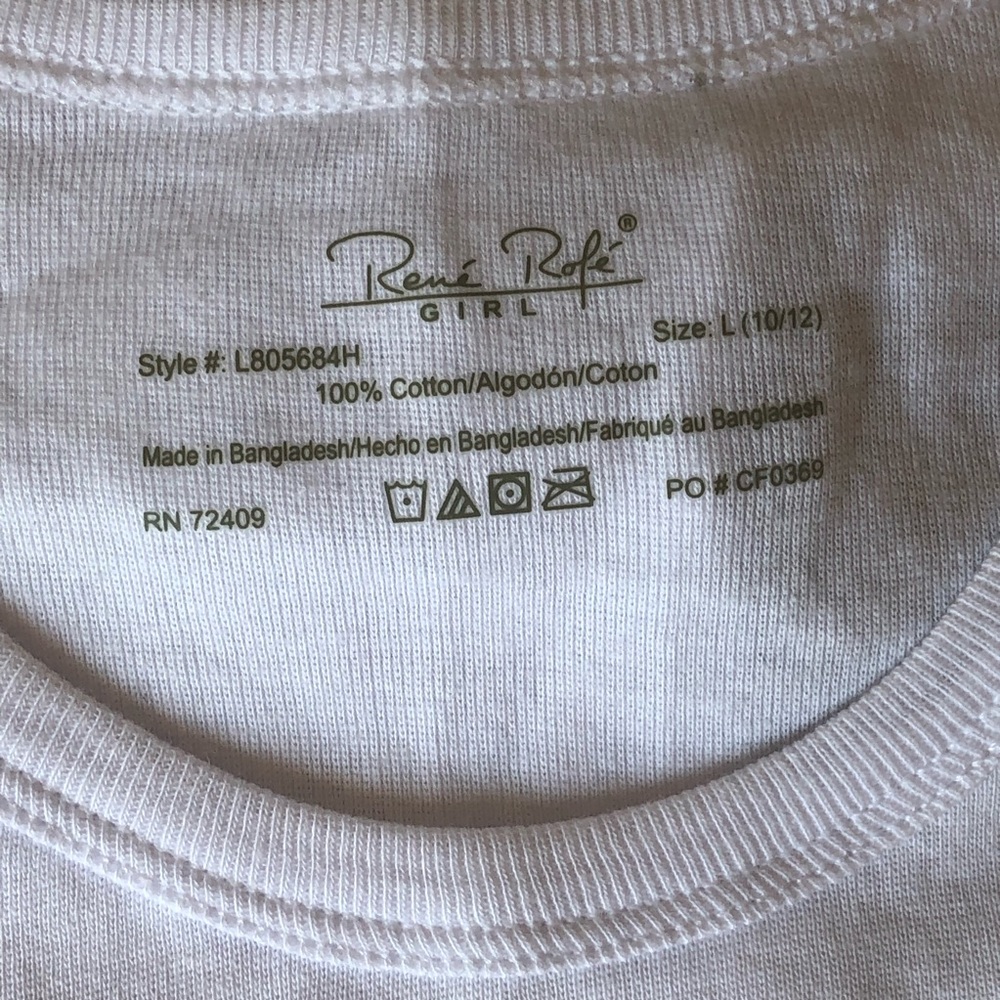 Rene Rofe Girls Cotton Tshirt - Picture 2 of 4